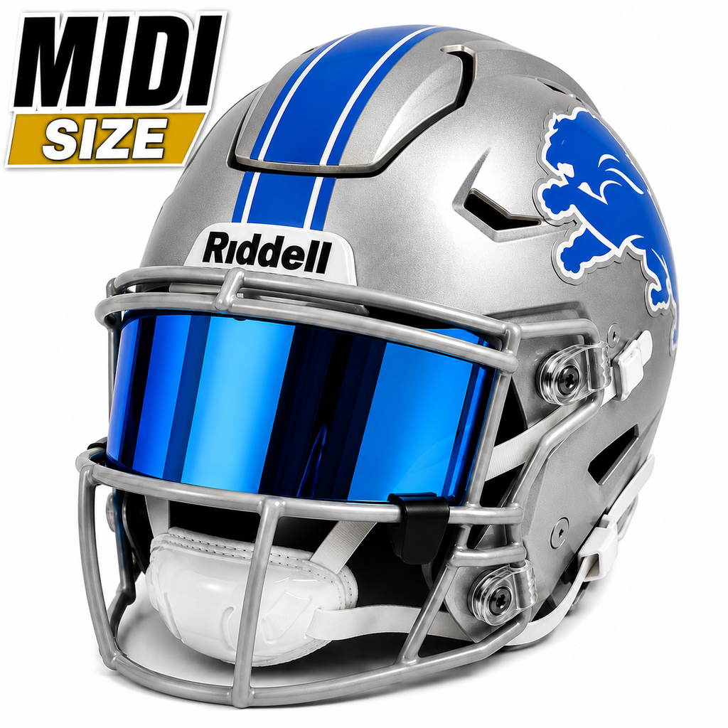 Riddell MIDI Mid-Size SpeedFlex Acrylic Chrome Mirror Visor + Clips