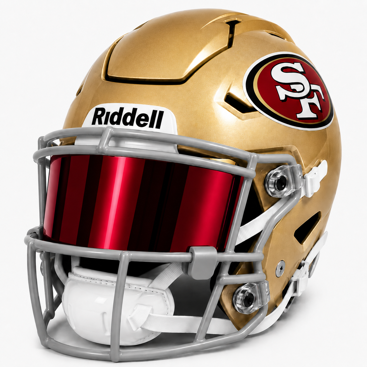 Riddell MIDI Mid-Size SpeedFlex Acrylic Chrome Mirror Visor + Clips