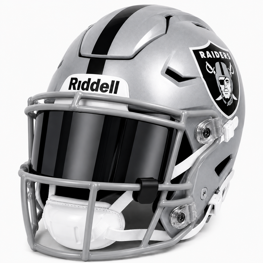 Riddell MIDI Mid-Size SpeedFlex Acrylic Chrome Mirror Visor + Clips