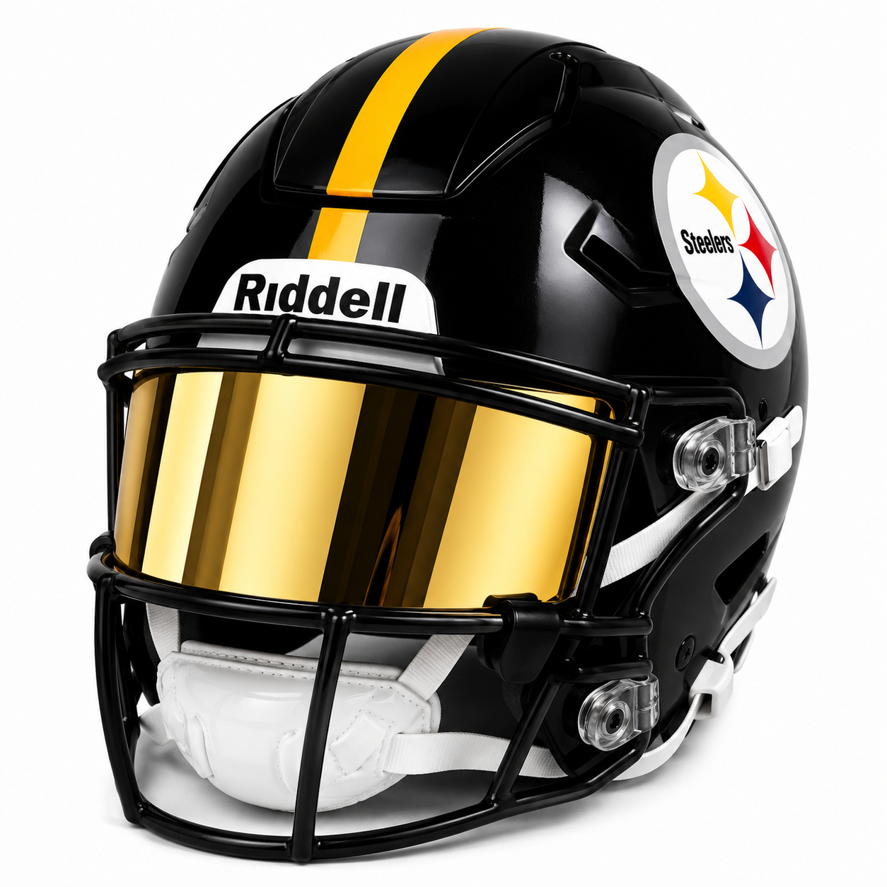 Riddell MIDI Mid-Size SpeedFlex Acrylic Chrome Mirror Visor + Clips