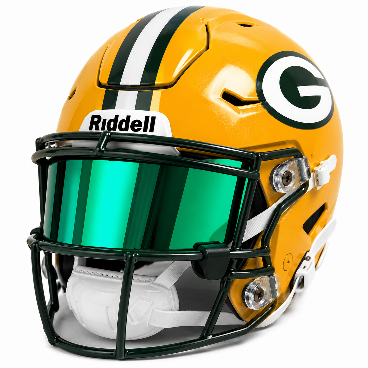 Riddell MIDI Mid-Size SpeedFlex Acrylic Chrome Mirror Visor + Clips