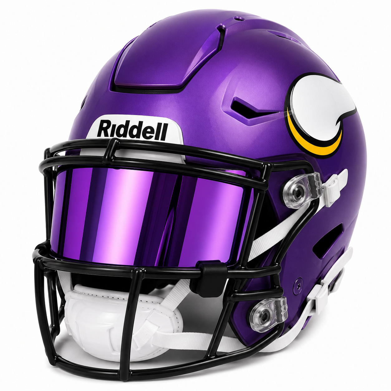 Riddell MIDI Mid-Size SpeedFlex Acrylic Chrome Mirror Visor + Clips