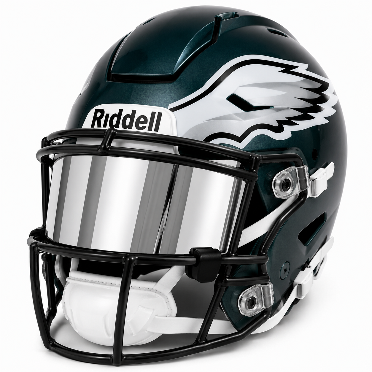 Riddell MIDI Mid-Size SpeedFlex Acrylic Chrome Mirror Visor + Clips