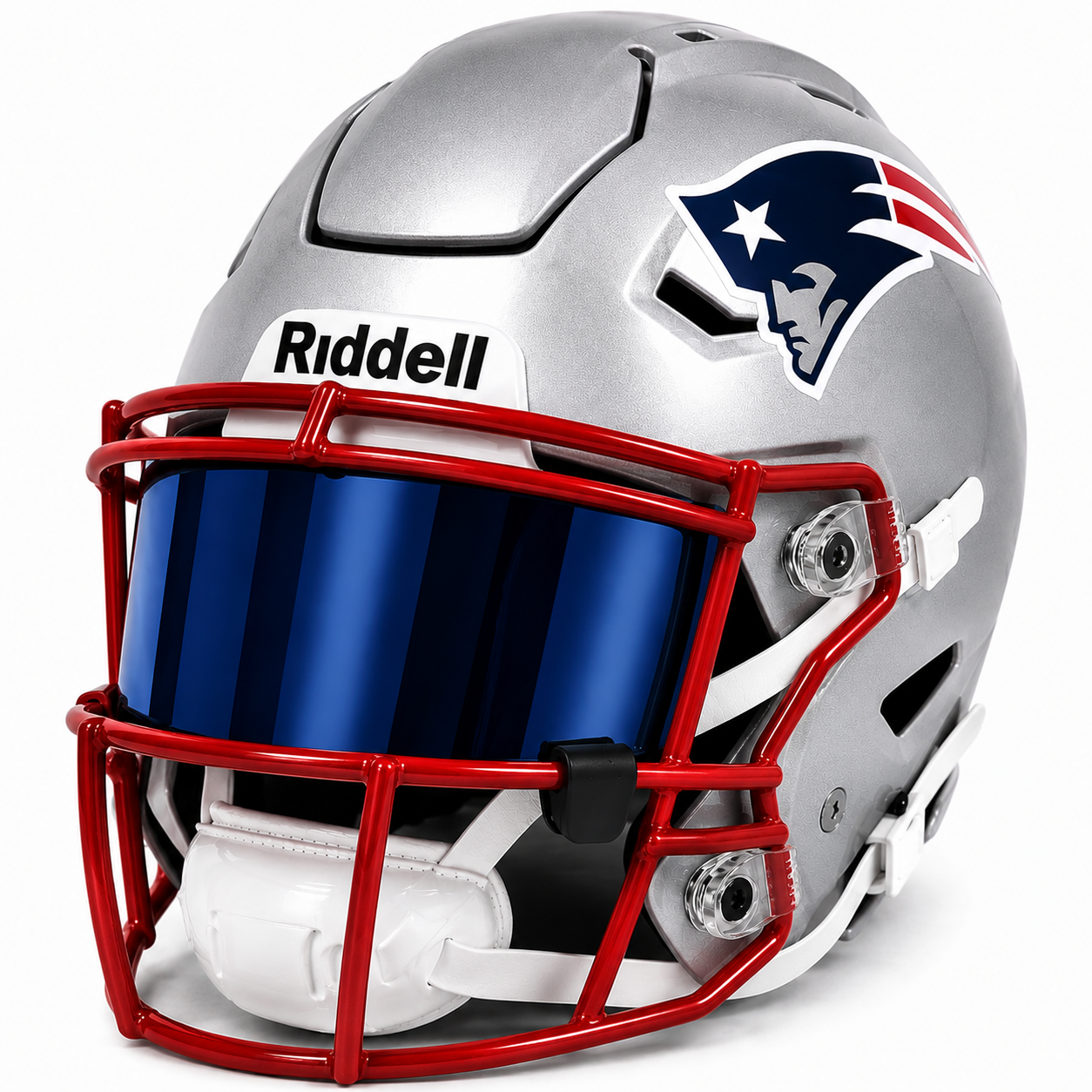 Riddell MIDI Mid-Size SpeedFlex Acrylic Chrome Mirror Visor + Clips