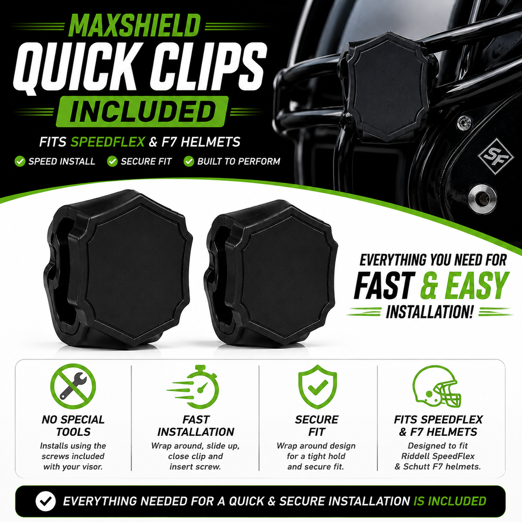 Axiom Football Helmet Visor for Riddell Axiom + Quick Clips