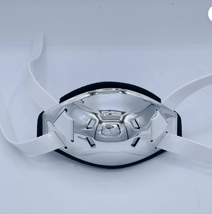Chrome Hard Cup Football Chin Strap – 4-Point Low Mount – Adult M/L