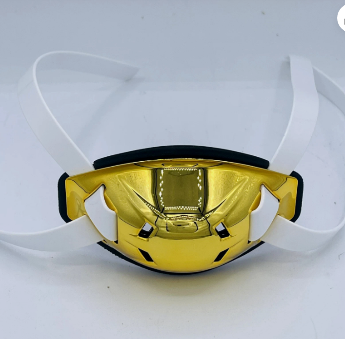Chrome Hard Cup Football Chin Strap – 4-Point Low Mount – Adult M/L