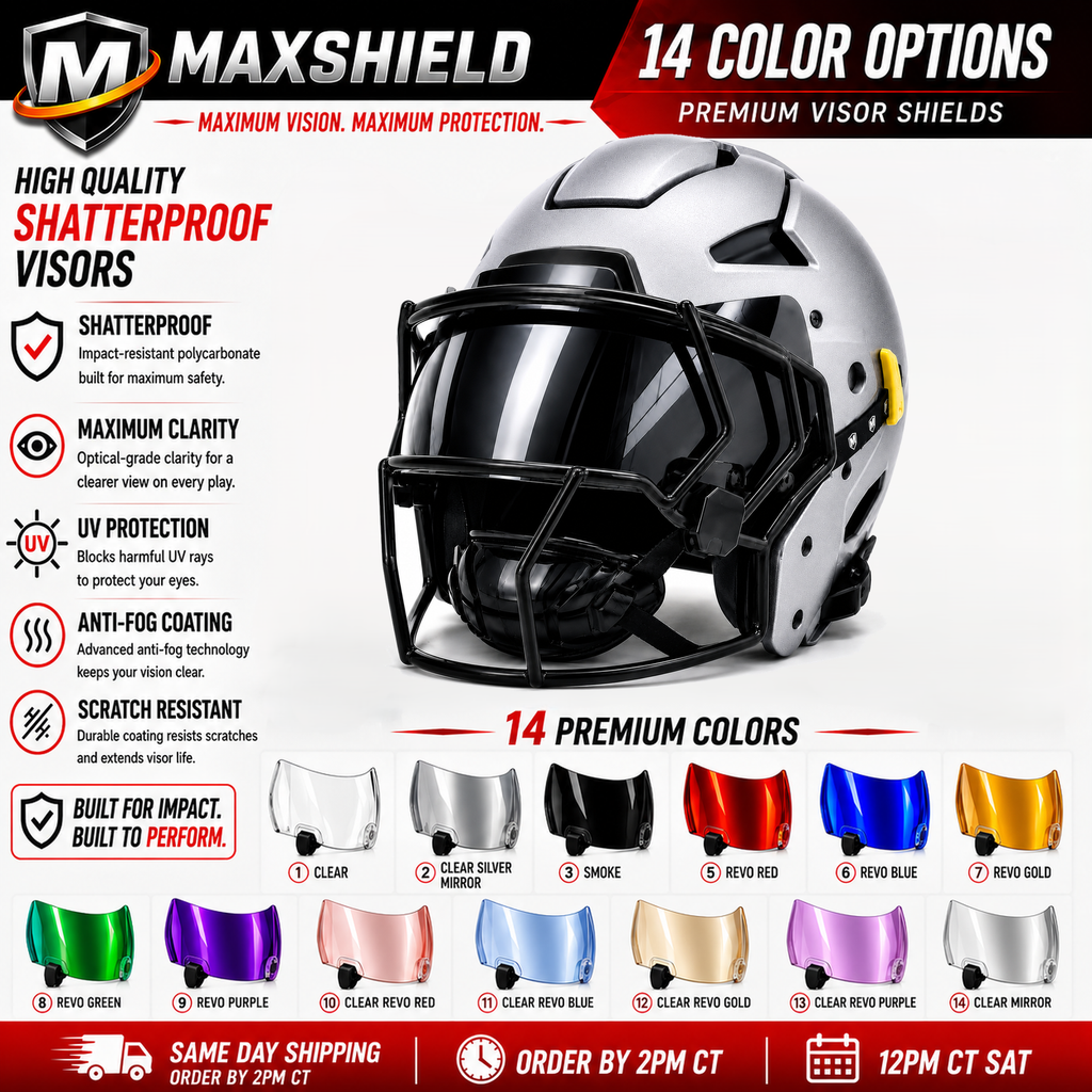 Axiom Football Helmet Visor for Riddell Axiom + Quick Clips