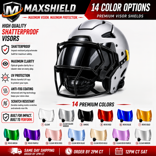 Axiom Football Helmet Visor for Riddell Axiom + Quick Clips