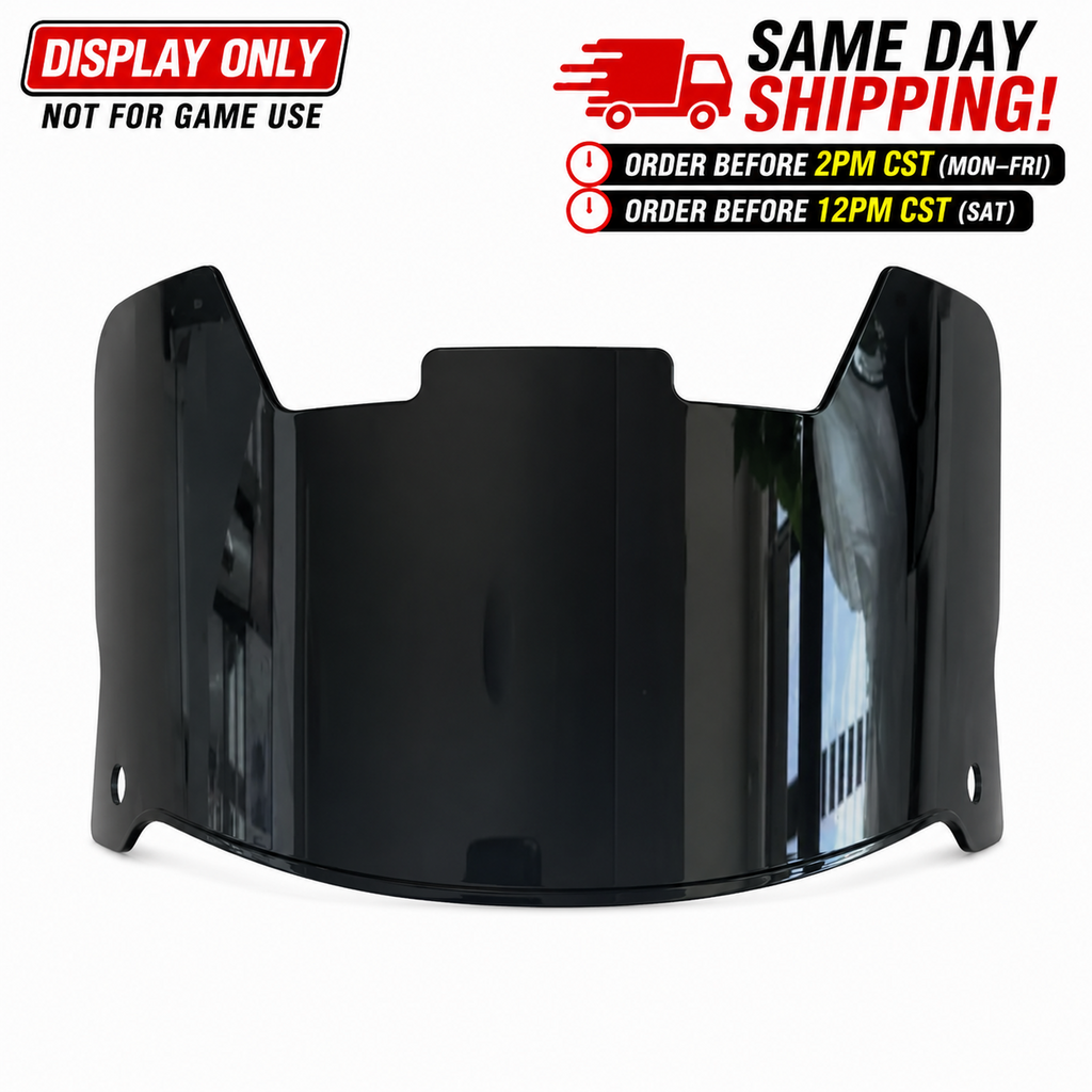 Full Size Acrylic Chrome Mirror Football Helmet Visor + Quick Clips – DISPLAY ONLY