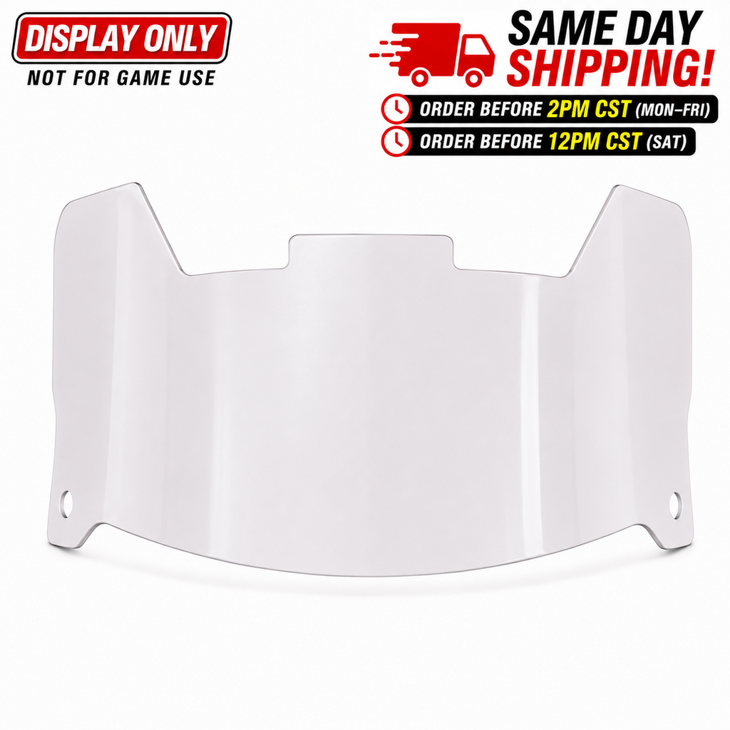 Full Size Acrylic Chrome Mirror Football Helmet Visor + Quick Clips – DISPLAY ONLY