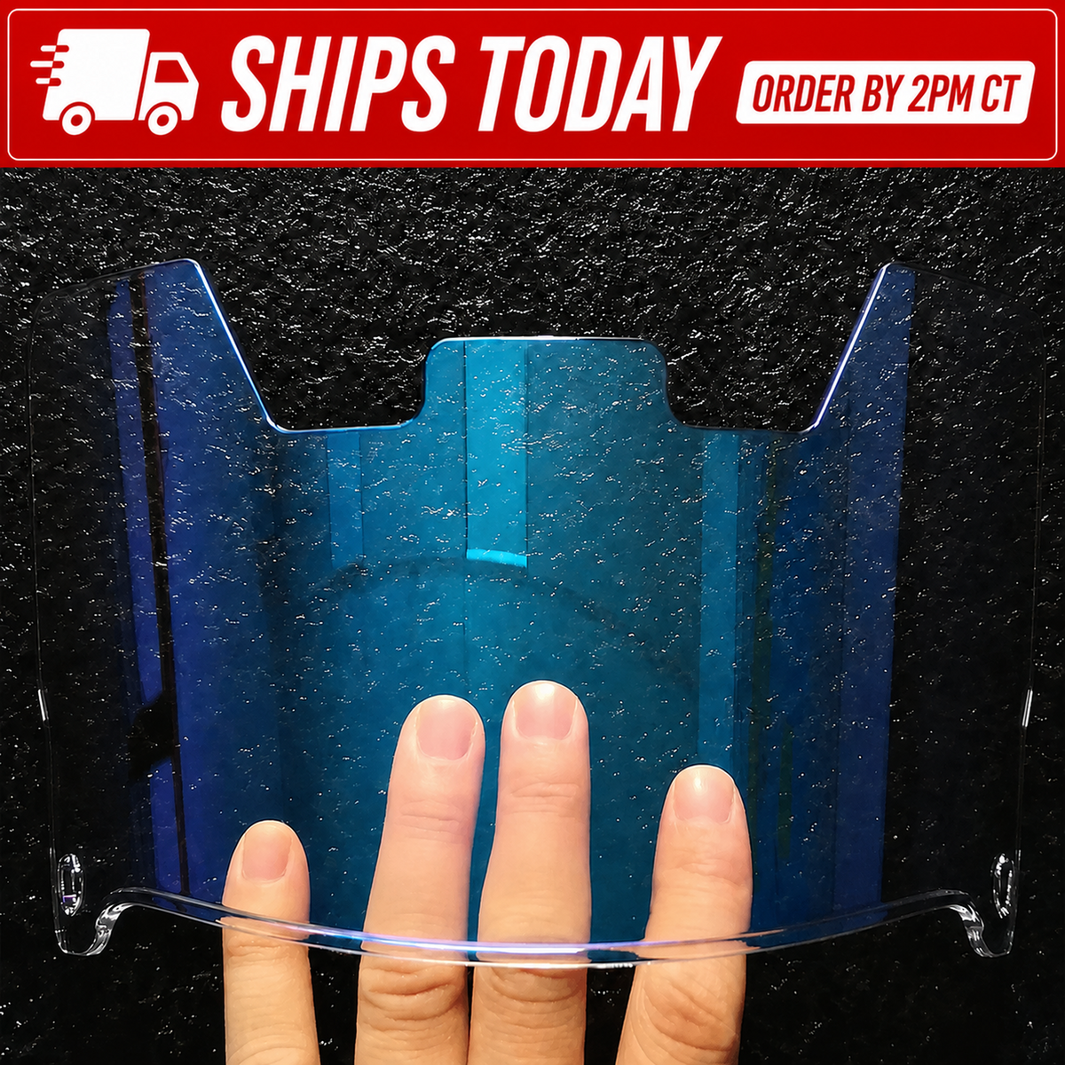 Football Helmet Visor + Quick Clips | Riddell SpeedFlex, Speed, Replica & Schutt F7