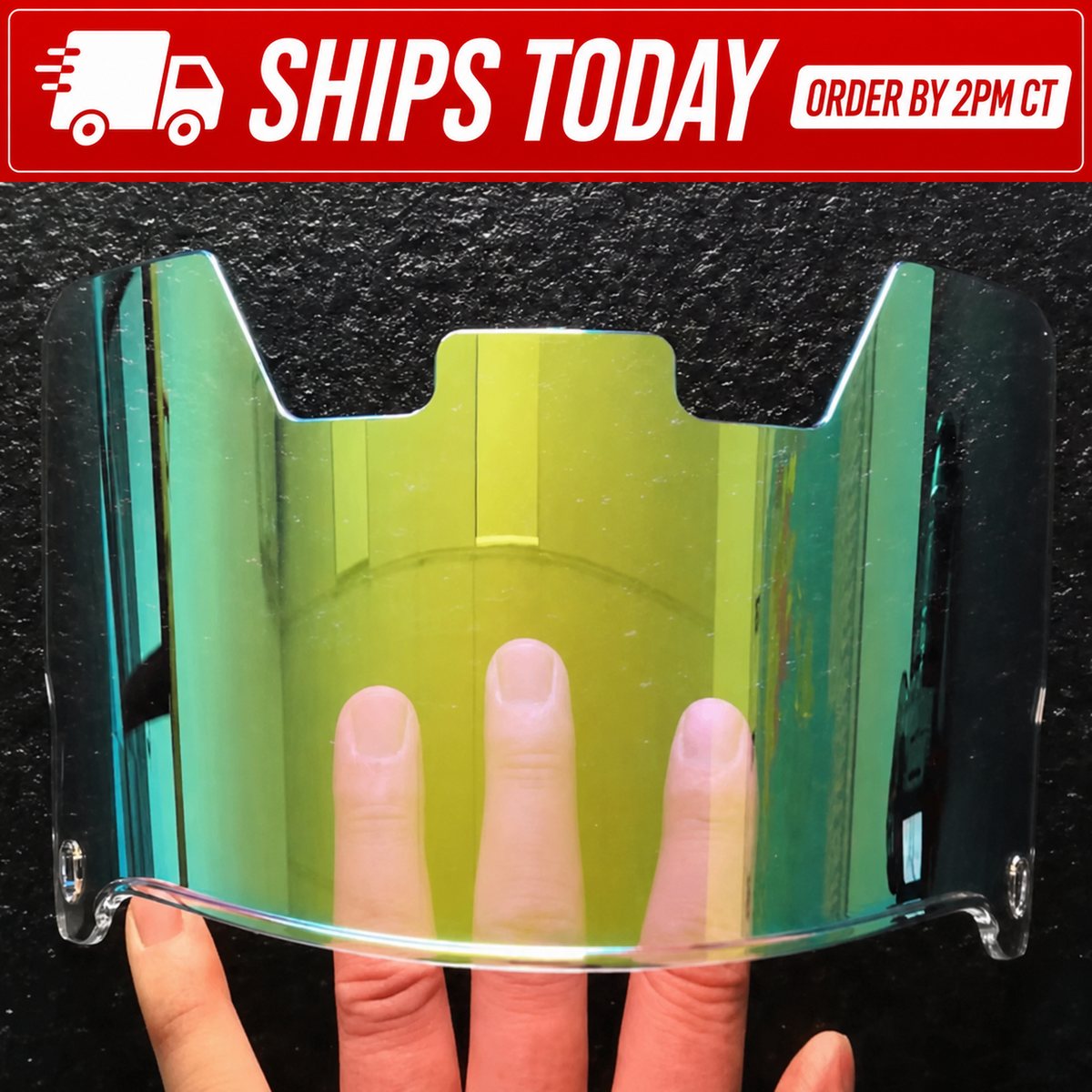 Football Helmet Visor + Quick Clips | Riddell SpeedFlex, Speed, Replica & Schutt F7