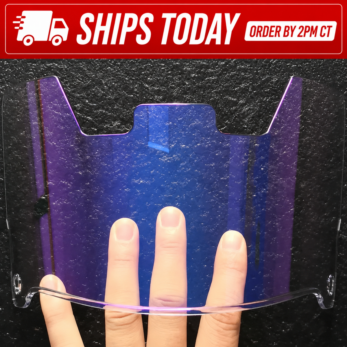 Football Helmet Visor + Quick Clips | Riddell SpeedFlex, Speed, Replica & Schutt F7