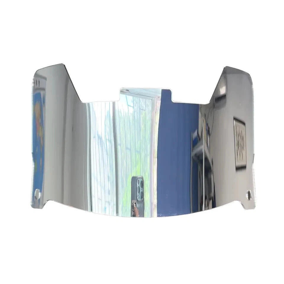 Full Size Acrylic Chrome Mirror Football Helmet Visor + Quick Clips – DISPLAY ONLY